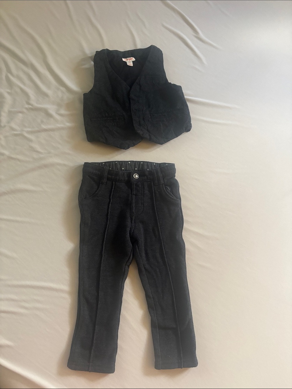 Cat & Jack Black Kids Dress Pants and Vest Set